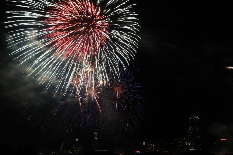 Fireworks over Boston