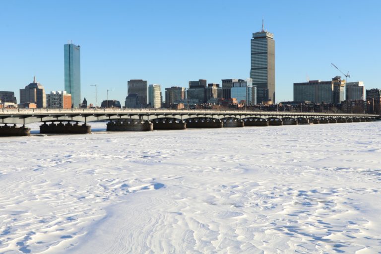 Ice Covered Frozen Charles River
