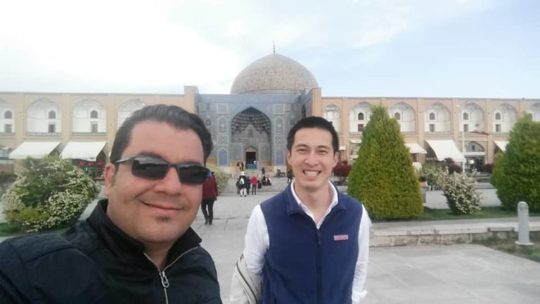 Two Amigos in Naqsh-e Jahan Square, Isfahan