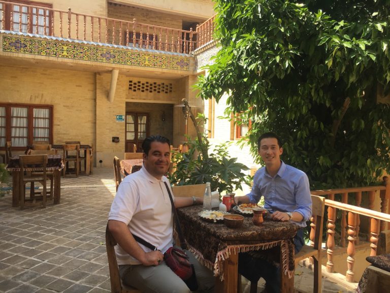 Lunch at the Hotel Courtyard, Shiraz