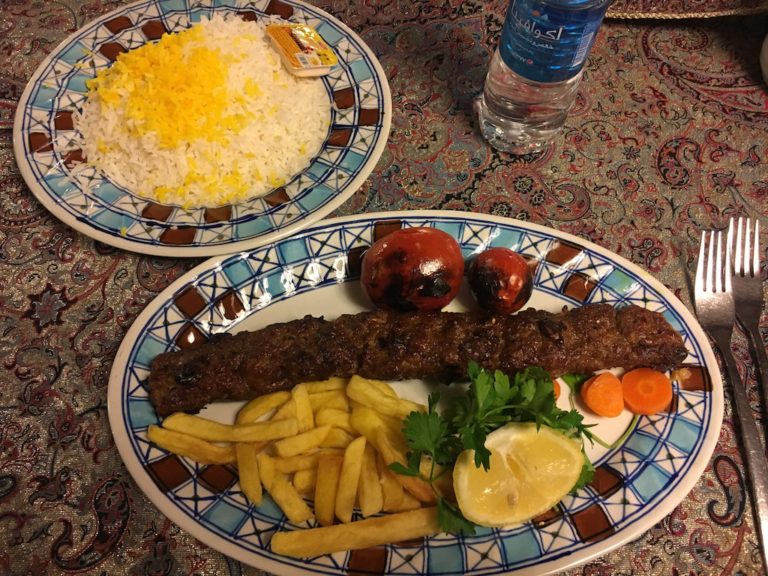 Kabob Kubideh with walnuts