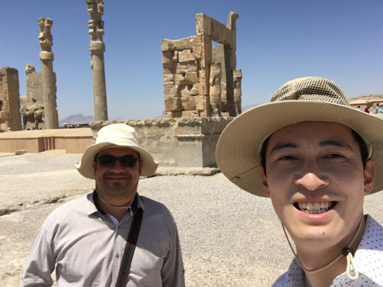 Two Amigos in Ancient City of Persepolis