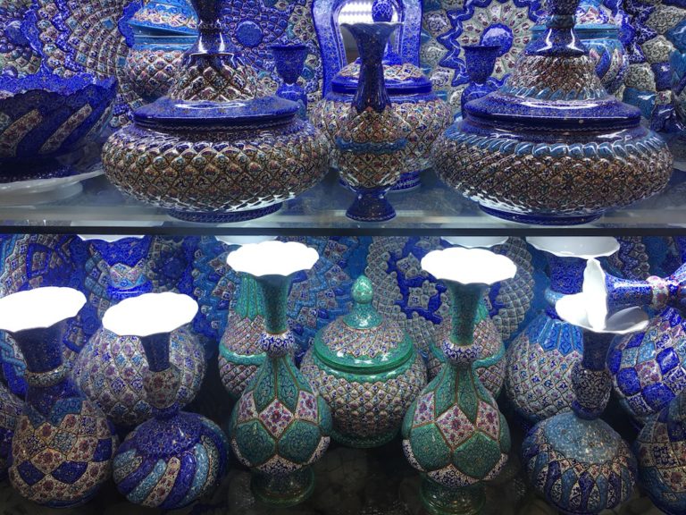 Handpainted Copper with Enamel, Isfahan