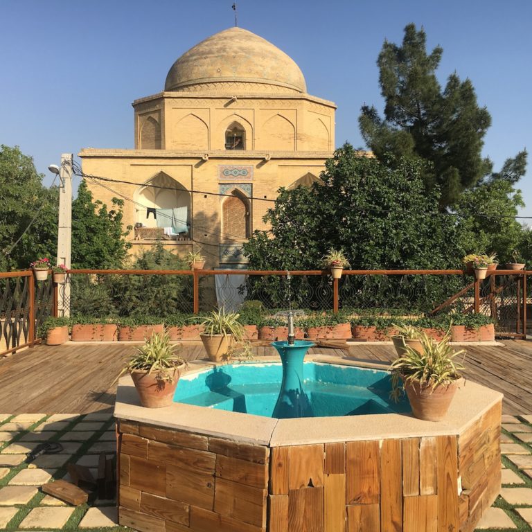 Stunning view from hostel roofdeck, Shiraz