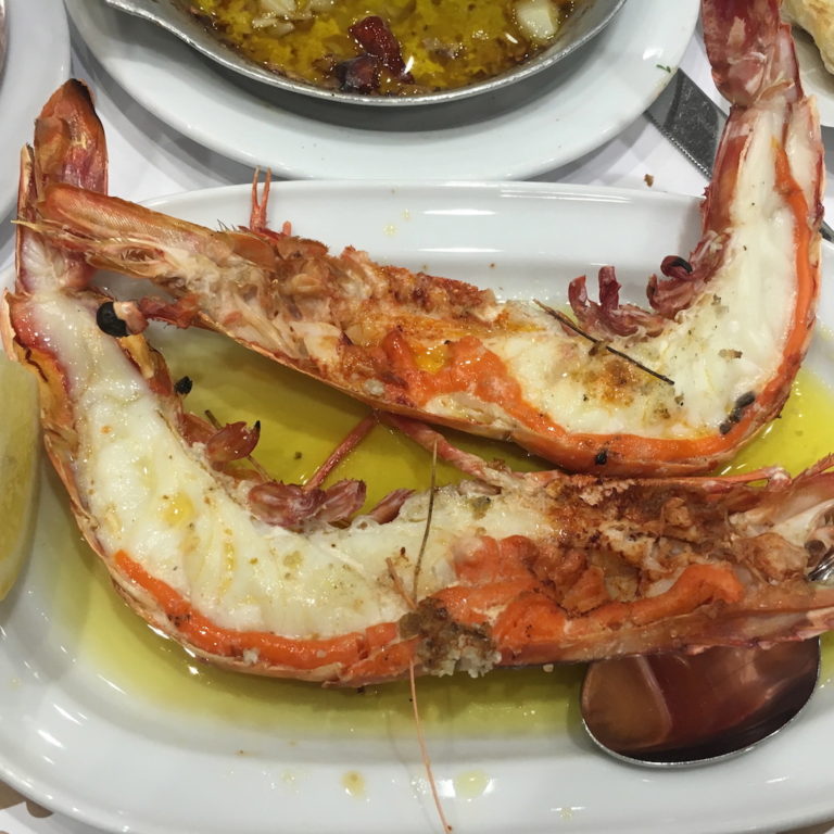 Giant prawns from Cervejaria Ramiro