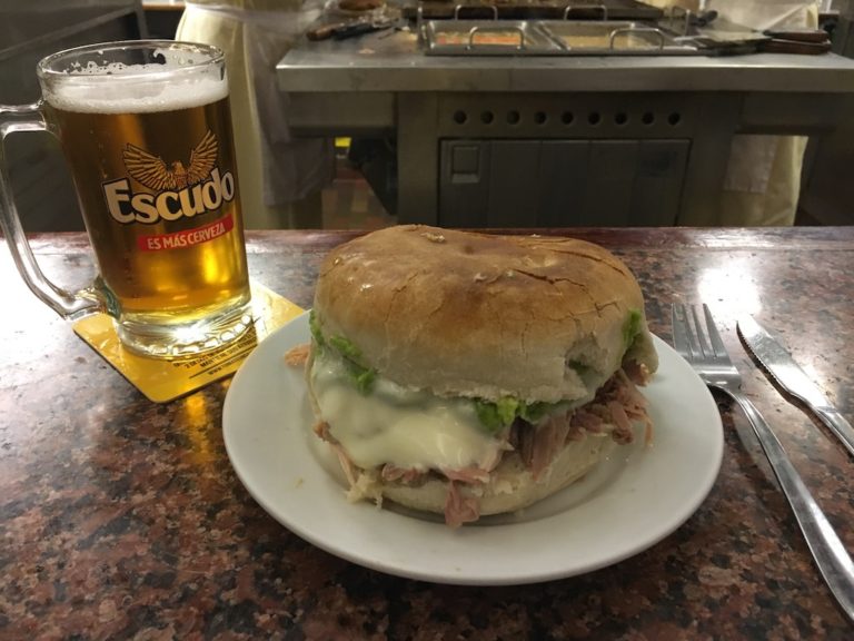 Lomo Sandwich at Fuente Alemana, Santiago